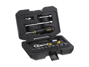 Stanley clé à cliquet 1/4" + accessoires coffret de 38 pièces