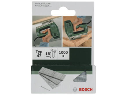Bosch clous type 47 16mm 1000 pièces 1