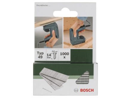 Bosch clous type 49 14mm 1000 pièces