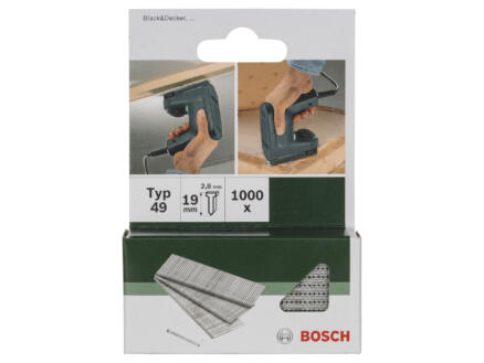 Bosch clous type 49 19mm 1000 pièces 1