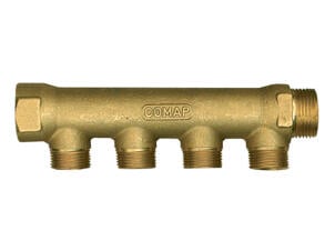 Saninstal collector 3/4" x M 22 met 4 aansluitingen