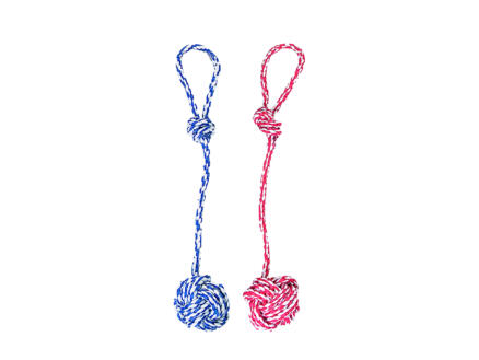 Flamingo corde avec balle nouée 60cm coton disponible en 3 couleurs 1