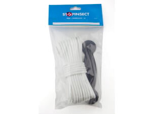 Stopinsect cordon + enrouleur pour moustiquaire de fenêtre 700cm blanc