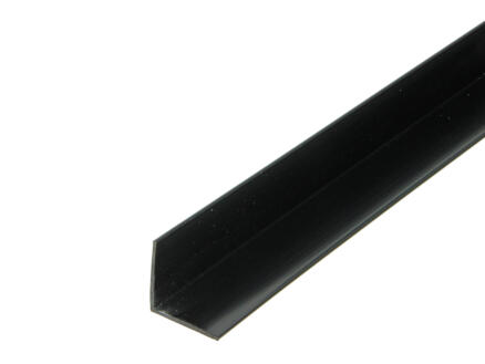 Arcansas cornière 1m 25x25 mm PVC noir 1