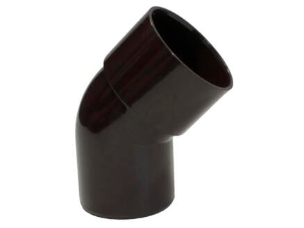 Scala coude pluvial pour gouttière 45° 50mm MF PVC brun 1