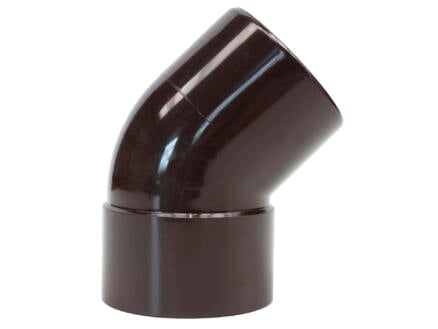 Scala coude pluvial pour gouttière 45° 80mm MF PVC brun 1