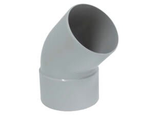 Scala coude pluvial pour gouttière 45° 80mm MF PVC gris clair