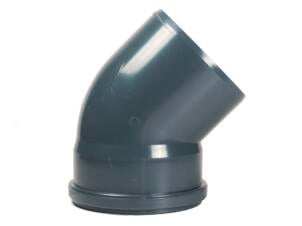 Scala coude pour égout 110mm 45° gris