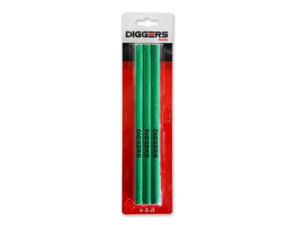 Diggers crayon de maçon 24cm vert 3 pièces 1