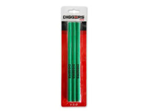 Diggers crayon de maçon 24cm vert 3 pièces