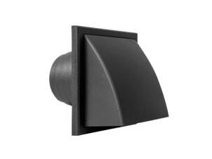 Renson dampkaprooster met klep 100-130 mm PVC zwart
