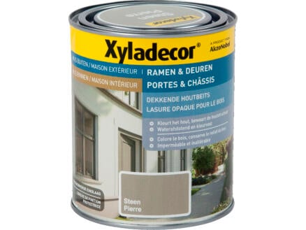Xyladecor dekkende houtbeits ramen & deuren 0,75l steen 1