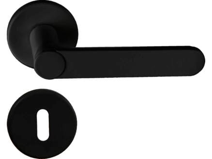 Linea Bertomani deurklinkset op rozet aluminium zwart 1
