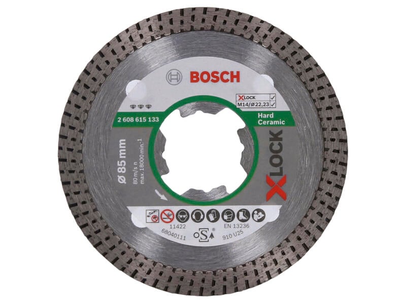 Bosch Professional diamantschijf hard keramiek X-lock 85x22,23x1,4 mm