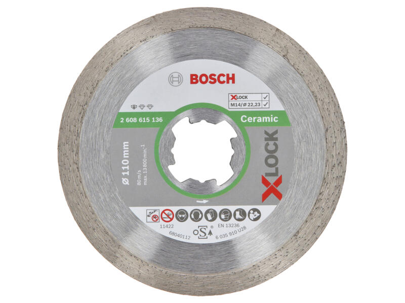 Bosch Professional diamantschijf keramiek X-Lock 110x22,23x1,6 mm