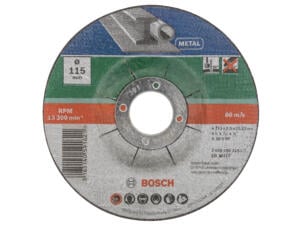 Bosch disque à tronçonner métal 115x2,5x22,23 mm bombé 5 pièces