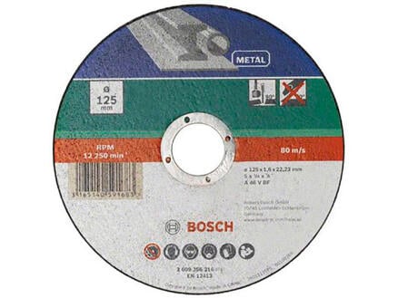 Bosch disque à tronçonner métal 125x2,5x22,23 mm plat 1