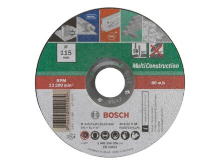 Bosch disque à tronçonner multifonction 115x1x22,23 mm plat 1
