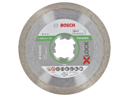 Bosch Professional disque diamant céramique X-lock 110x22,23x1,6 mm 1