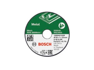 Bosch doorslijpschijf metaal 50x1x10 mm 3 stuks