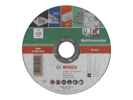 Bosch doorslijpschijf multi 125x1x22,23 mm recht 1