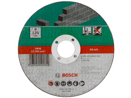 Bosch doorslijpschijf steen 125x3x22,23 mm recht 1