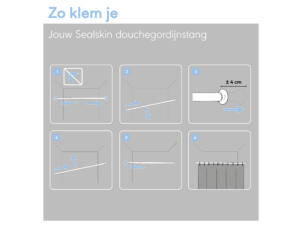 Sealskin douchegordijnstang 110-185 cm inox mat aluminium