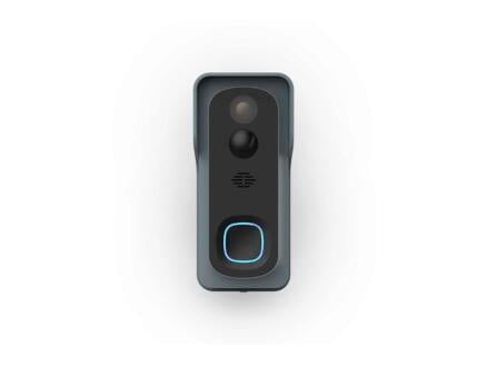 Qnect draadloze deurbel wifi/video zwart 1