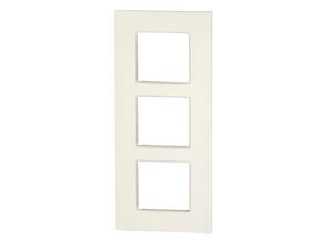 Niko drievoudige afdekplaat verticaal Intense white