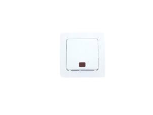 Profile drukknop + LED mat wit