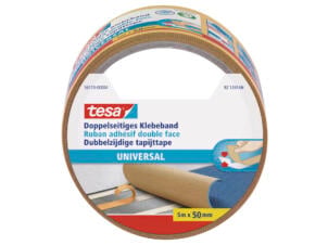 Tesa dubbelzijdige kleefband 5m x 50mm geel