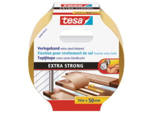 Tesa dubbelzijdige tapijttape 10m x 50mm geel