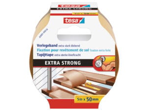 Tesa dubbelzijdige tapijttape 5m x 50mm geel