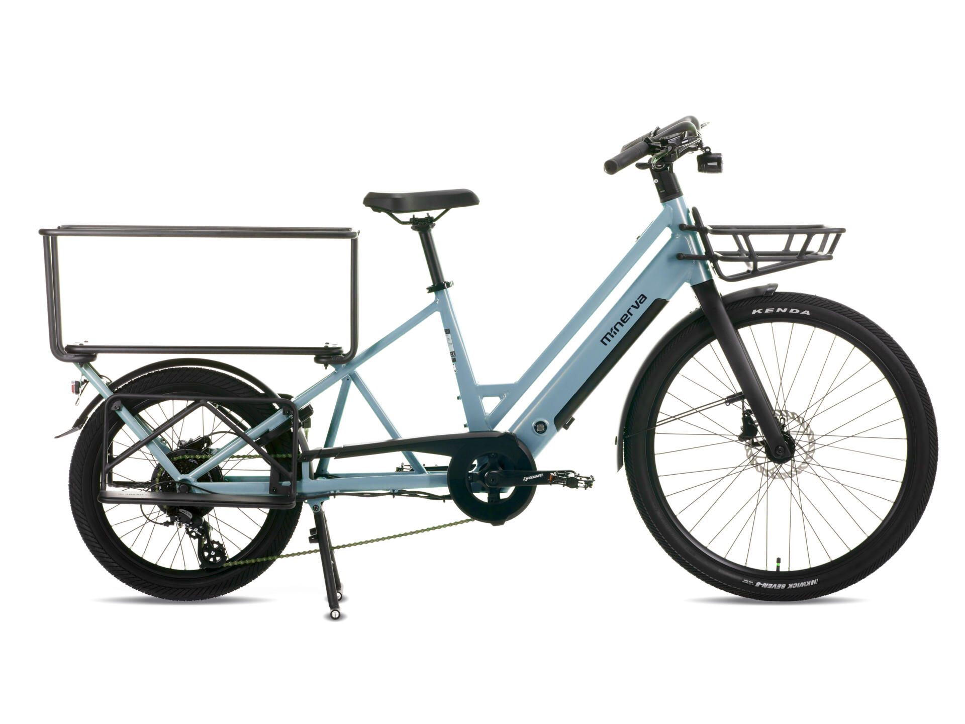 Minerva elektrische longtail fiets blauw