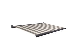 Domasol elektrische zonneluifel F20 400x300 cm + afstandsbediening zwart-wit smalle strepen met antracietgrijs frame