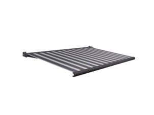 Domasol elektrische zonneluifel F20 500x300 cm + afstandsbediening blauw-wit strepen met antracietgrijs frame