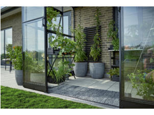 Halls embase serre Qube Lean-To 68 noir