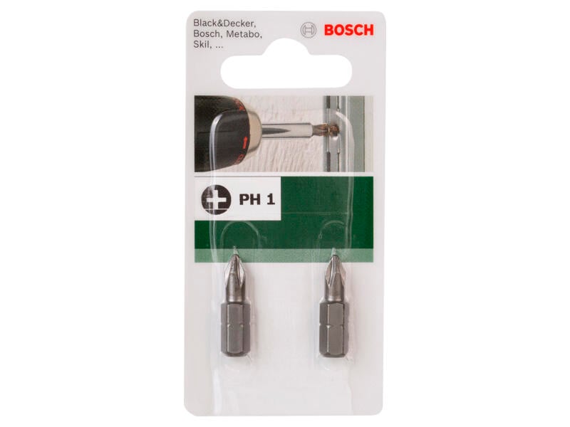 Bosch embout PH1 25mm 2 pièces