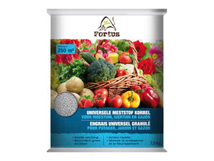 Fortus engrais universel en granulés potager/jardin/gazon 7,5 kg