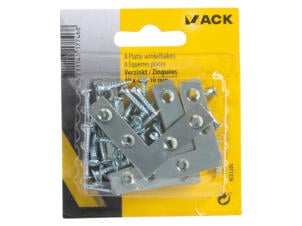 Mack équerre plate zinguée 40x40x10 mm 8 pièces