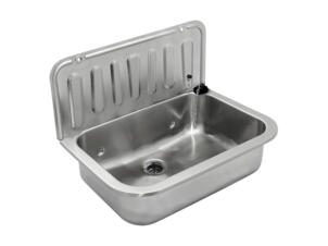 évier verseur tôle acier inox