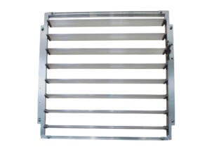 Canopia fenêtre à louvres 62x61 cm 8 lamelles argent