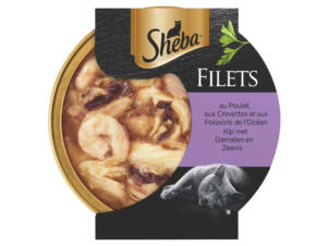 Sheba filets kattenvoer kip/garnalen/zeevis 60g