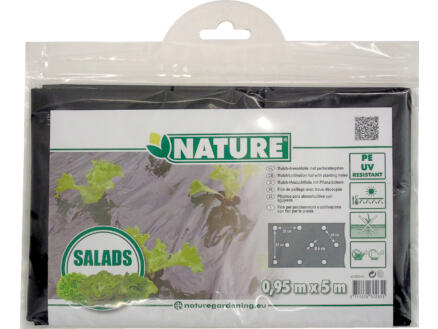 Nature film de paillage salade 5x0,95 m noir 1