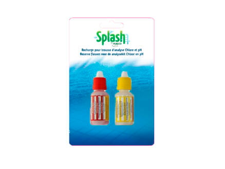 Splash flacon de recharge trousse d'analyse chlore et pH 1