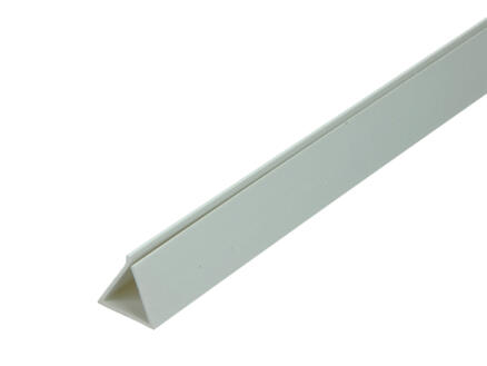 Arcansas flexibel profiel 1m 17mm PVC wit 1