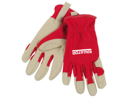 Kreator gants de travail M cuir artificiel rouge 1