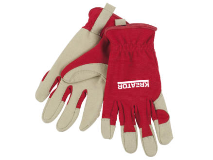 Kreator gants de travail S cuir artificiel rouge 1