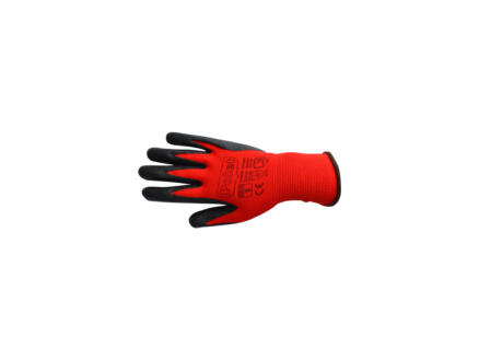 Polet gants de travail S nitrile rouge/noir 1