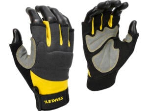 Stanley gants de travail SY540L sans doigts taille 9 noir/gris